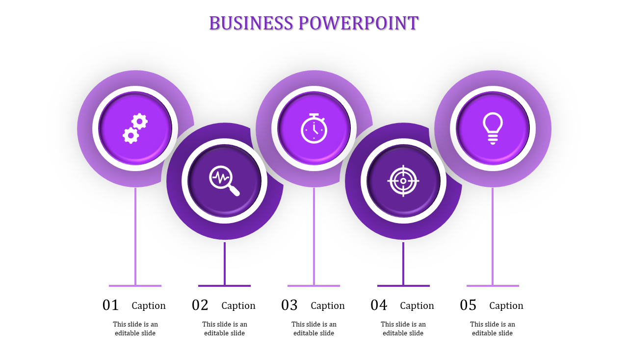 Imaginative Business PowerPoint Template with Five Nodes